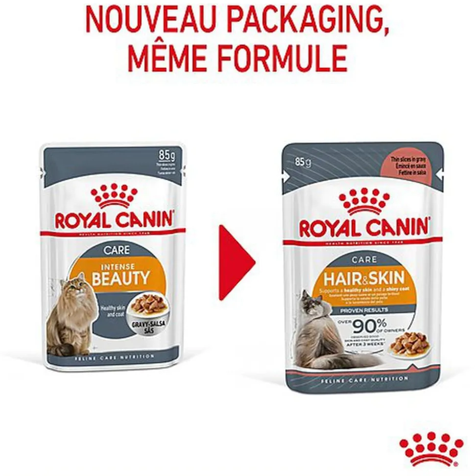 Royal Canin - Sachets Hair&Skin Sauce pour Chat - 12x85g