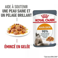 Royal Canin - Sachets Hair&Skin Gelée pour Chat - 12x85g
