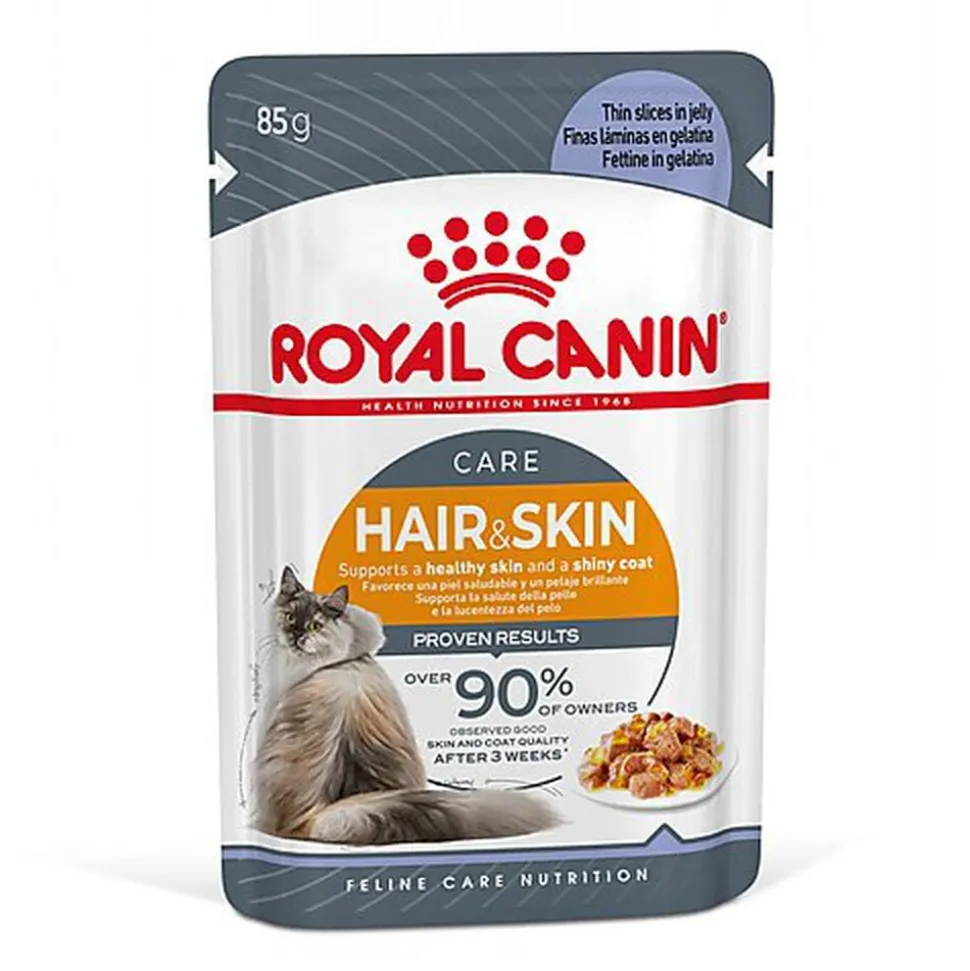 Royal Canin - Sachets Hair&Skin Gelée pour Chat - 12x85g
