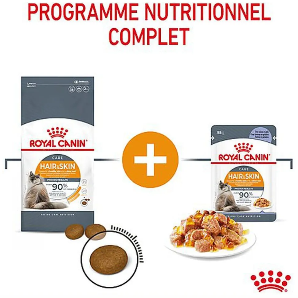 Royal Canin - Sachets Hair&Skin Gelée pour Chat - 12x85g