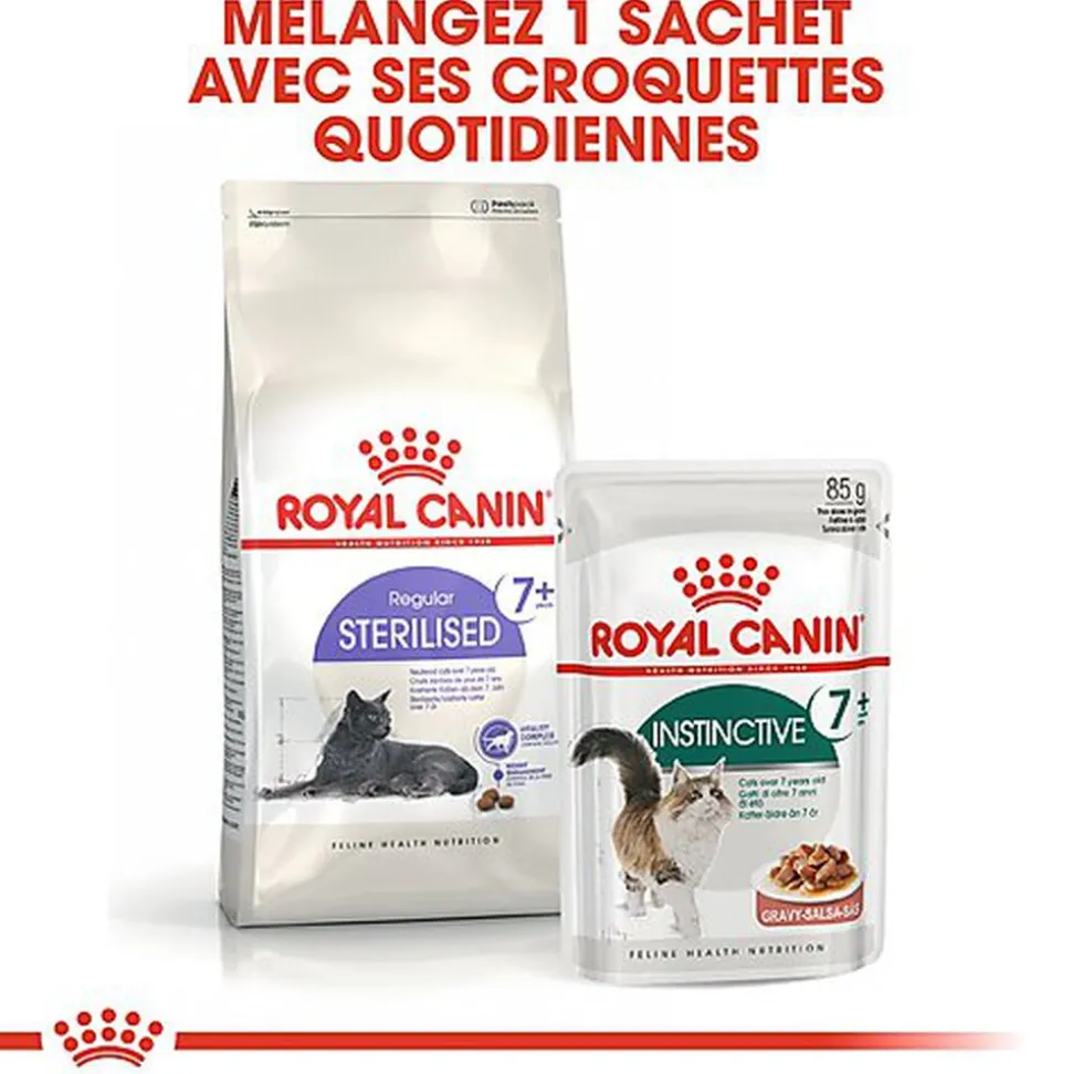 Royal Canin - Sachets Instinctive 7+ en Sauce pour Chat - 12x85g