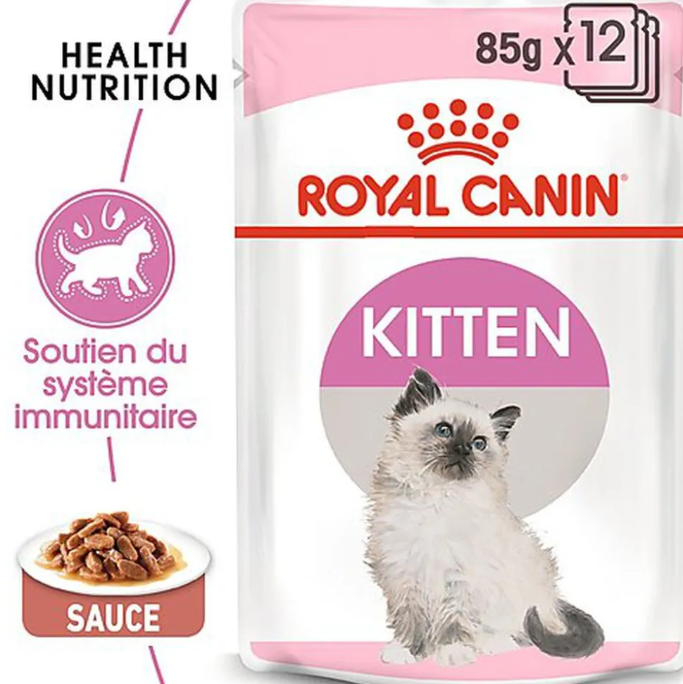 Royal Canin - Sachets Kitten Instinctive en Sauce pour Chat - 12x85g