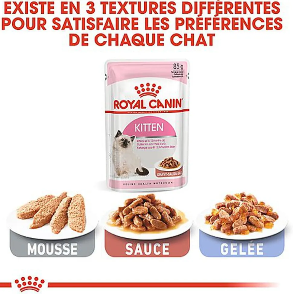 Royal Canin - Sachets Kitten Instinctive en Sauce pour Chat - 12x85g