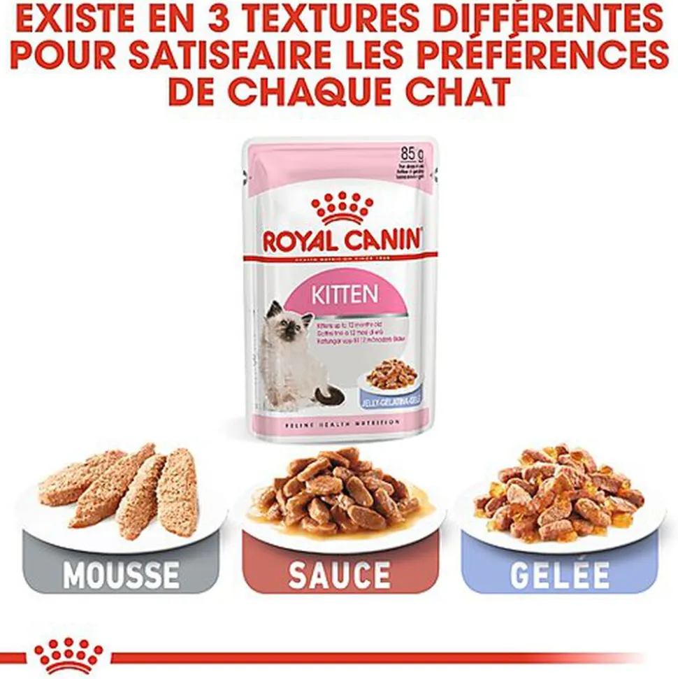 Royal Canin - Sachets Kitten Instinctive en Gelée pour Chaton - 12x85g