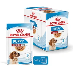 Royal Canin - Sachets Puppy Medium en Sauce pour Chiot - 10x140g