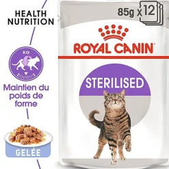 Royal Canin - Sachets Sterilised en Gelée pour Chat - 12x85g