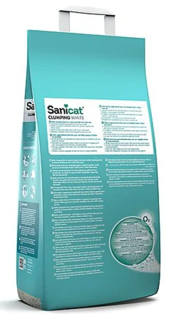 Sanicat - Litière Agglomerante Blanche à l'Oxygene Actif pour Chat - 20L