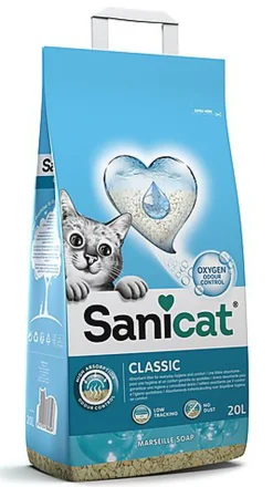 Sanicat - Litière Sanicat Classic Absorbante à l'Oxygène Actif pour Chat - 20L