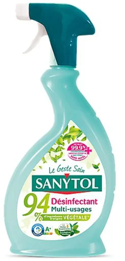 Sanytol - Désinfectant Nettoyant Multi-usages Eucalyptus & Menthe - 500ml