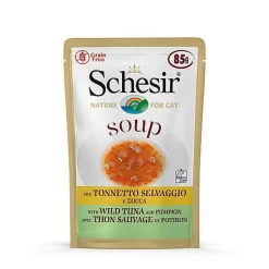 Schesir - Soupe au Thon Sauvage et Citrouille pour Chat - 85g