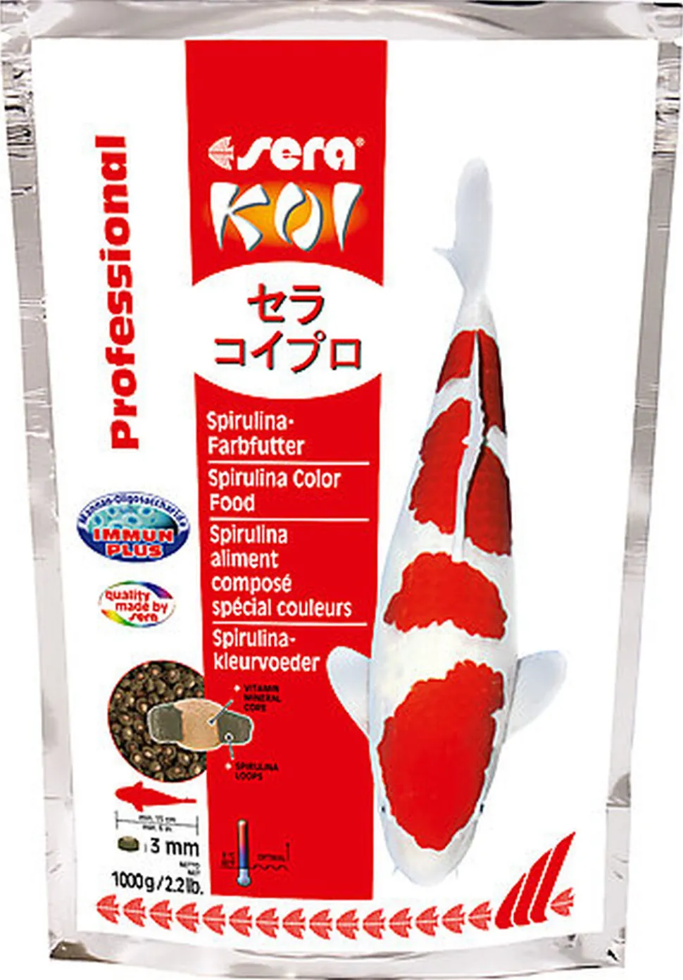 Sera - Aliment Composé Couleurs Koi Professional Spirulina pour Koï - 1Kg