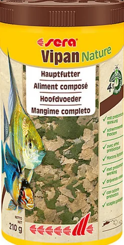 Sera - Aliment en Flocons Vipan Nature pour Poissons d'Ornement - 1L