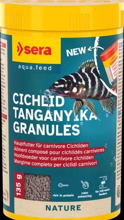 Sera - Aliments Cichlid Tanganyika Granules pour Cichlidés Carnivores - 135g/250ml