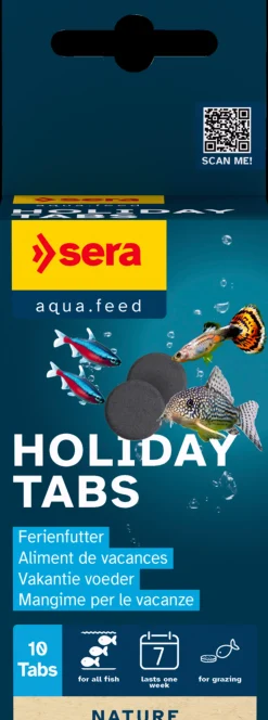 Sera - Aliments Vacances en Tablettes Holiday pour Poissons - x10