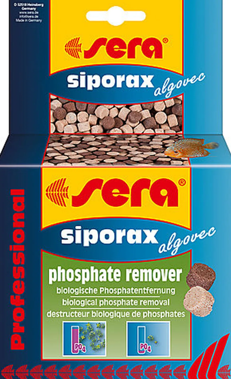 Sera - Anti-Phosphates Siporax Algovec Professional pour Aquarium - 500ml/210 g