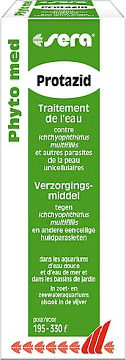 Sera - Traitement d'Eau Phyto Med Protazid pour Poissons d'Eau Douce et d'Eau de Mer - 30ml