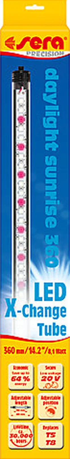 Sera - Tube LED X-Change Daylight Sunrise de 8,1W pour Aquarium - 360mm