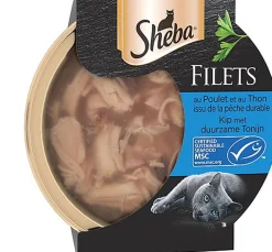 Sheba - Filets au Poulet et au Thon pour Chat Adulte - 60g