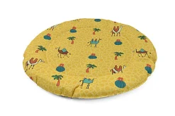 Summer Vibes - Tapis Rond Jaune pour Chats - 50cm