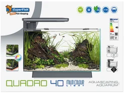 Superfish - Aquarium Quadro 40 Multi Colour - Blanc