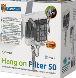 Superfish - Filtre Biologique Hang on Filter 50 Aquarium - 350L/h