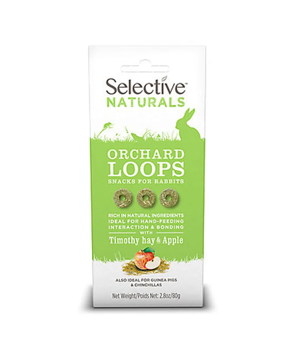 Supreme Science - Selective Naturals Orchard Loops pour Rongeurs - 80g