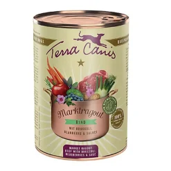 Terra Canis - Aliment Naturel Ragout Bœuf Brocoli pour Chiens - 385g