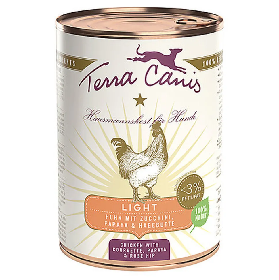 Terra Canis - Aliment naturel Poulet et Courgettes Light pour Chiens - 400g