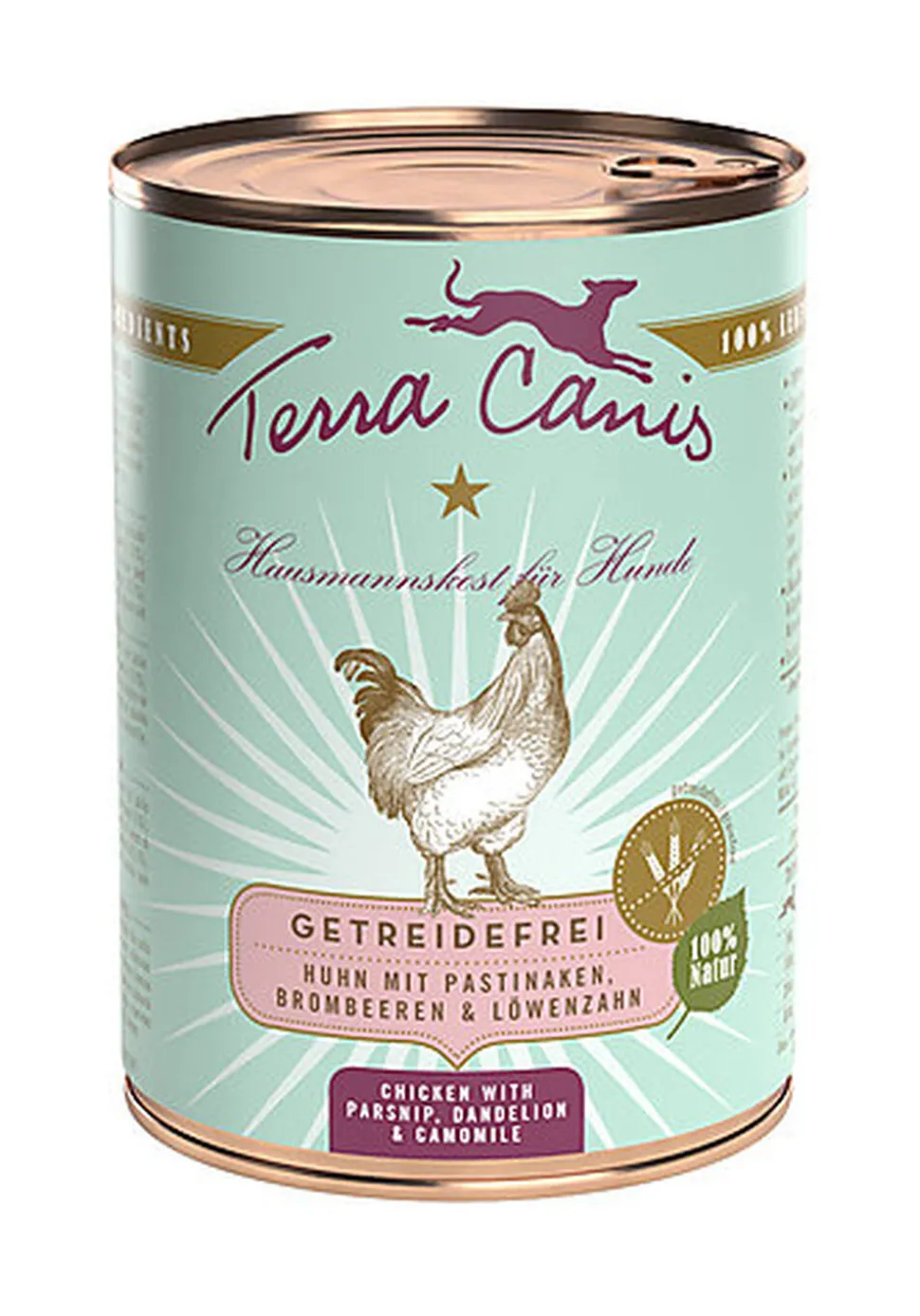 Terra Canis - Aliment Naturel sans Céréales au Poulet Pissenlits pour Chiens - 400g