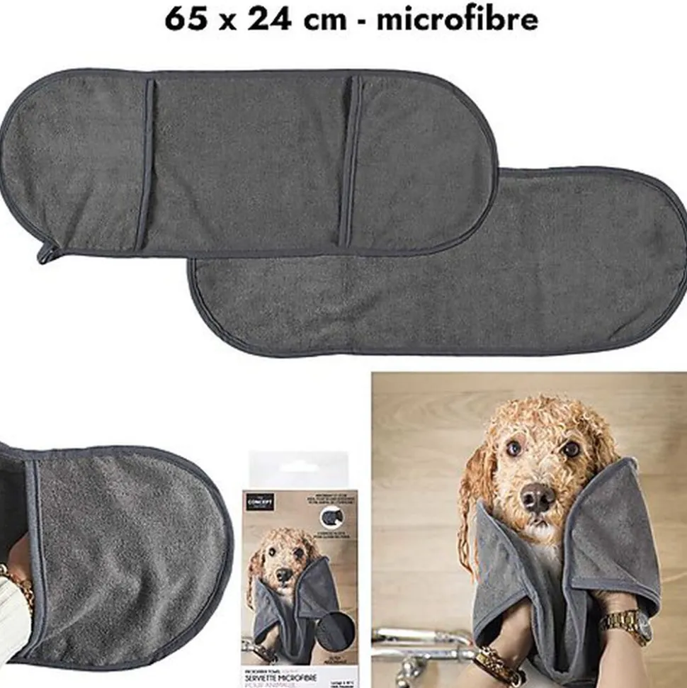 The Concept Factory - Serviette Microfibre pour Chiens et Chats - 65cm