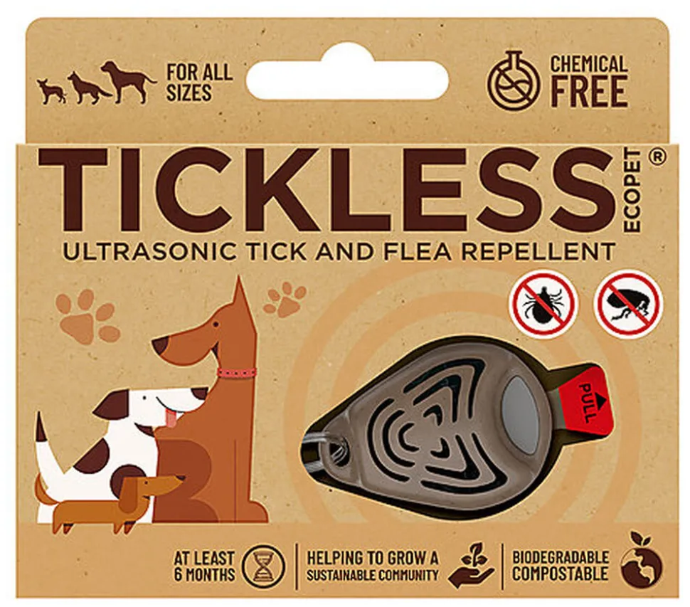Tickless - Médaillon Ecopet Antiparasitaire Ultrason pour Chiens et Chats - 3,8cm
