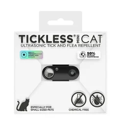 Tickless - Répulsif Antiparasitaire Mini Cat Ultrason Rechargeable pour Chats - Noir