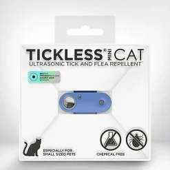 Tickless - Répulsif Antiparasitaire Mini Cat Ultrason Rechargeable pour Chats - Bleu