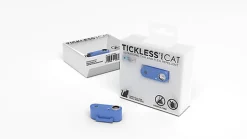 Tickless - Répulsif Antiparasitaire Mini Cat Ultrason Rechargeable pour Chats - Bleu