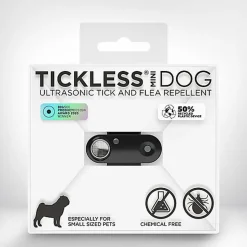 Tickless - Répulsif Antiparasitaire Mini Dog Ultrason Rechargeable pour Chiens - Noir