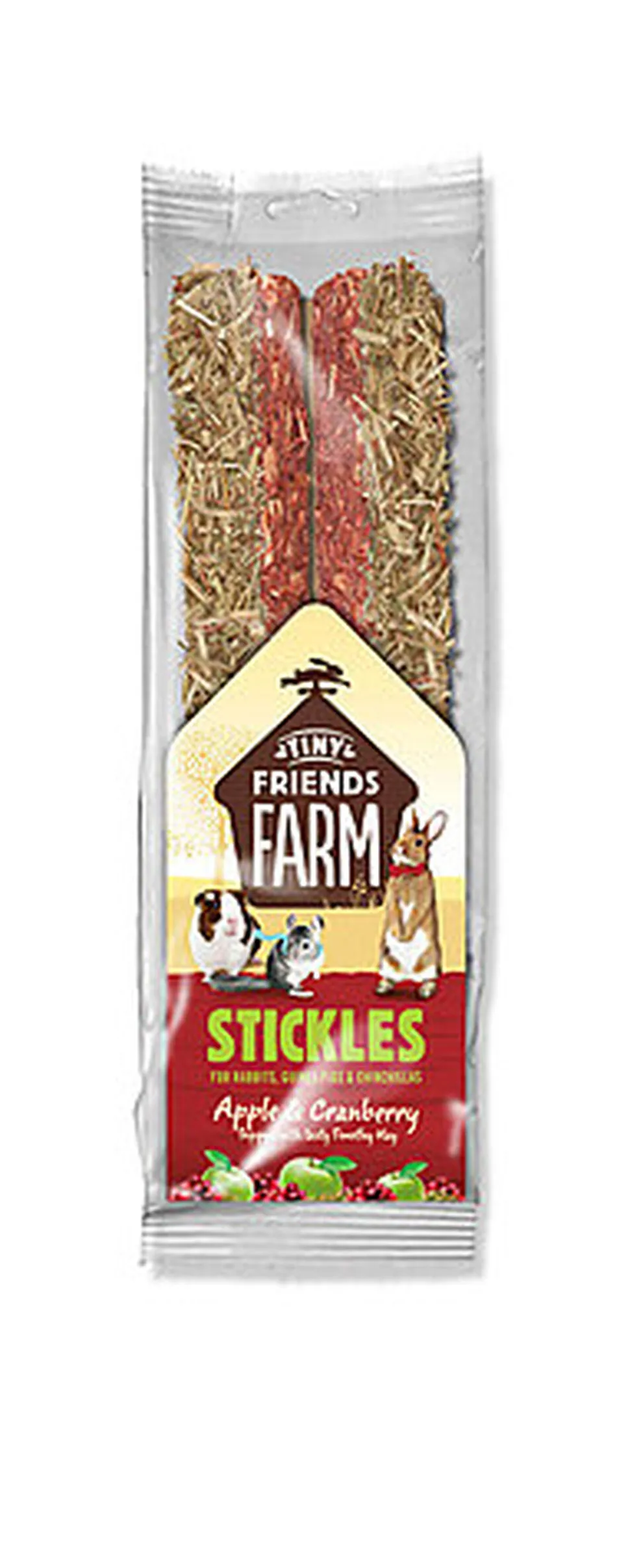 Tiny Friends Farm - Biscuits à la Pomme et Cranberry en Baguette pour Lapin - 80g