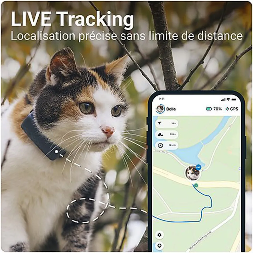 Tractive - Traceur GPS CAT mini pour Chats - 25g