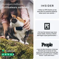Tractive - Traceur GPS CAT mini pour Chats - 25g