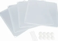 Trixie - 4 Eléments d'Extension en Plastique Blanc pour Lapins - 35x35cm