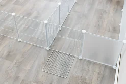 Trixie - 4 Eléments d'Extension en Plastique Blanc pour Lapins - 35x35cm