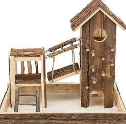 Trixie - Aire de jeu Birger souris en bois d'écorce - 36x33x26 cm