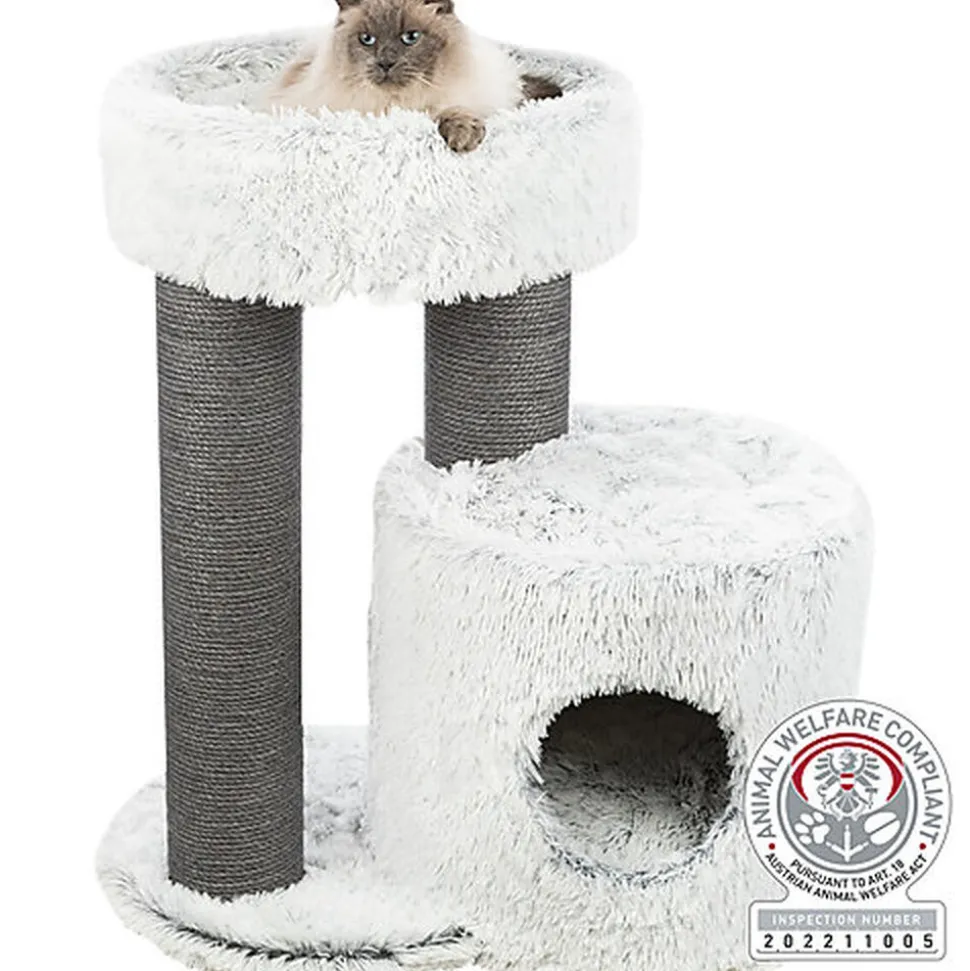 Trixie - Arbre à chat Harvey XXL, 73 cm, blanc-noir