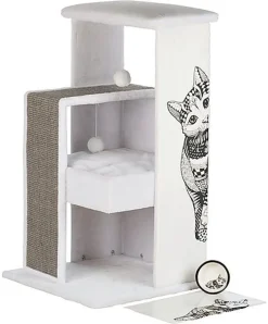 Trixie - Arbre à chat Maria blanc/gris - 101 cm