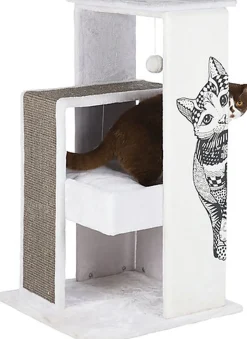 Trixie - Arbre à chat Maria blanc/gris - 101 cm