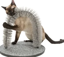 Trixie - Arc de Massage et de Soins du Pelage Gris pour Chat - 36×33cm