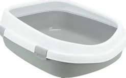 Trixie - Bac à litière Primo XXL avec rebord  gris/blanc - 56 x 25 x 71 cm