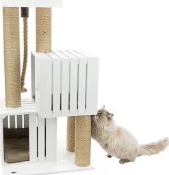 Trixie - BE NORDIC arbre à chat Skadi blanc - 114 cm