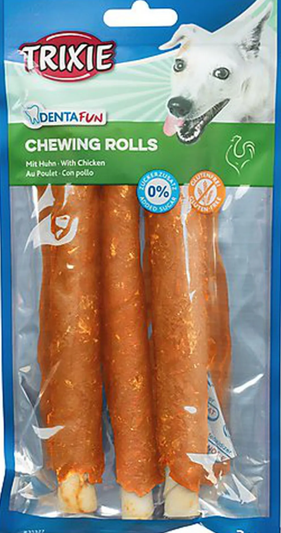 Trixie - Denta Fun Chicken Chewing Rolls - 17cm 3 Pcs/140g