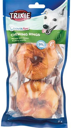 Trixie - Denta Fun Chicken Chewing Rings - 6cm 2 Pcs/110g