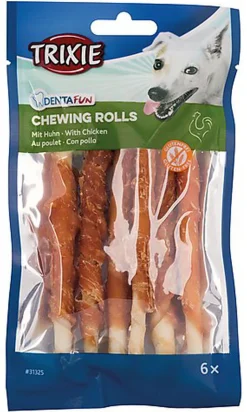 Trixie - Denta Fun Chicken Chewing Rolls - 12cm 6 Pcs/70g